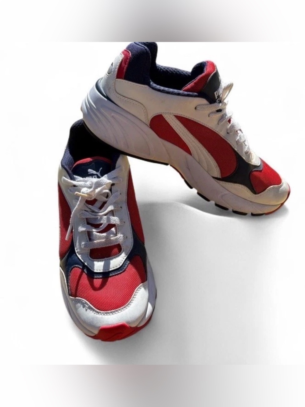 Puma Cell Viper Men's 10.5 Chunky Dad Shoes Retro White Red Navy Blue